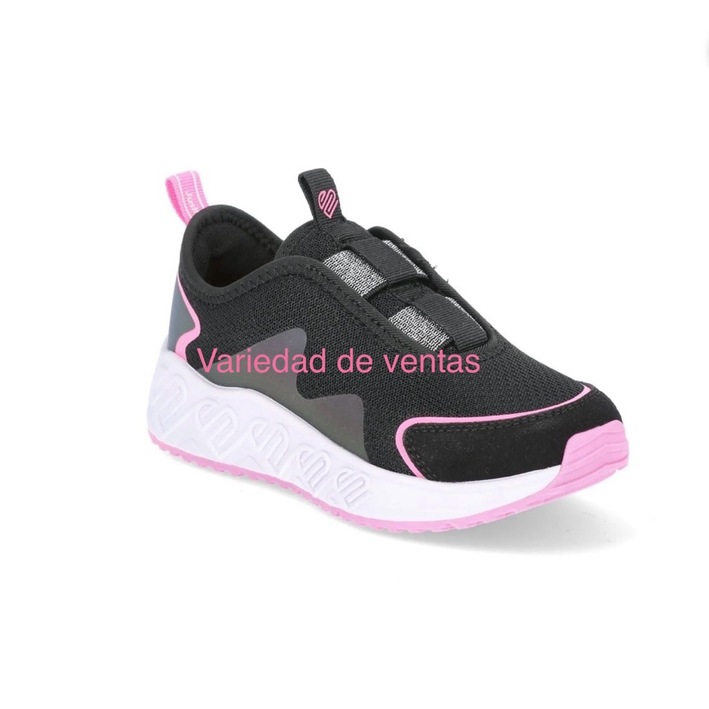 Kids Black And Pink Athletic Shoes